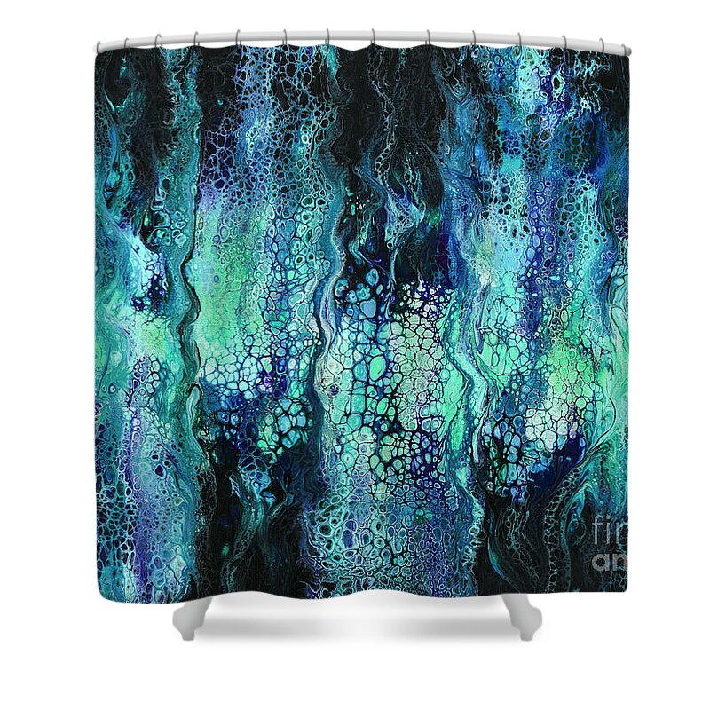 Sea Shower Curtain featuring the painting Deep Sea Dreams IV by Lucy Arnold