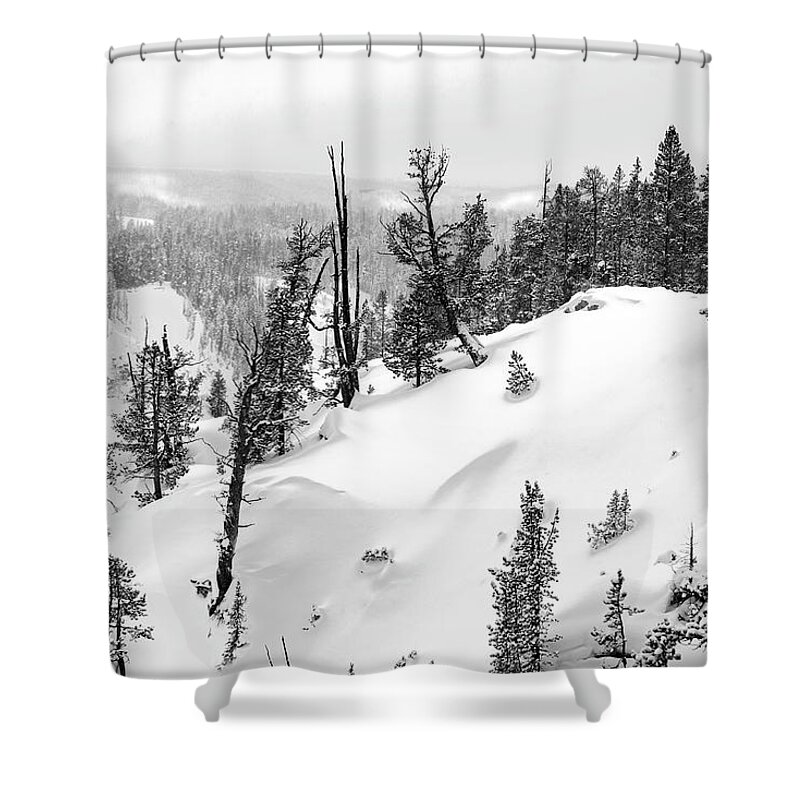 Frame Shower Curtain featuring the photograph Deep Snow in the Back Country by Greg Sigrist