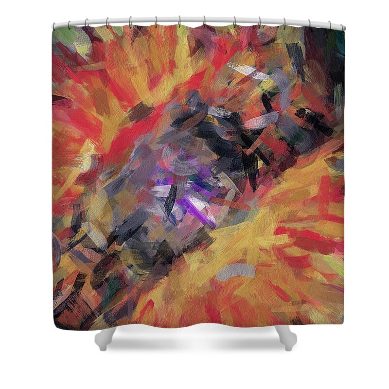 Contemporary Art Shower Curtain featuring the painting Deianira Europa by Trask Ferrero