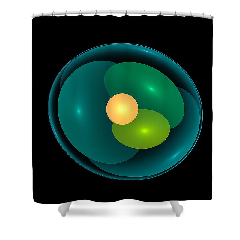 Artwork Shower Curtain featuring the digital art Easter Greetings in abstract design by Aleksandrs Drozdovs