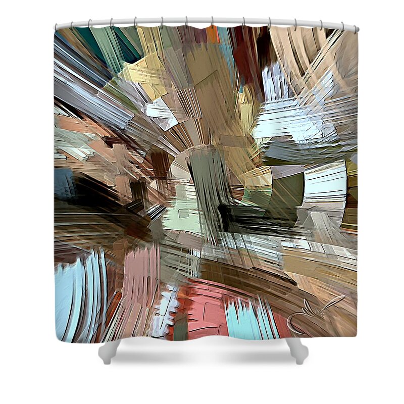 Desert Shower Curtain featuring the digital art Desert Brush by David Manlove