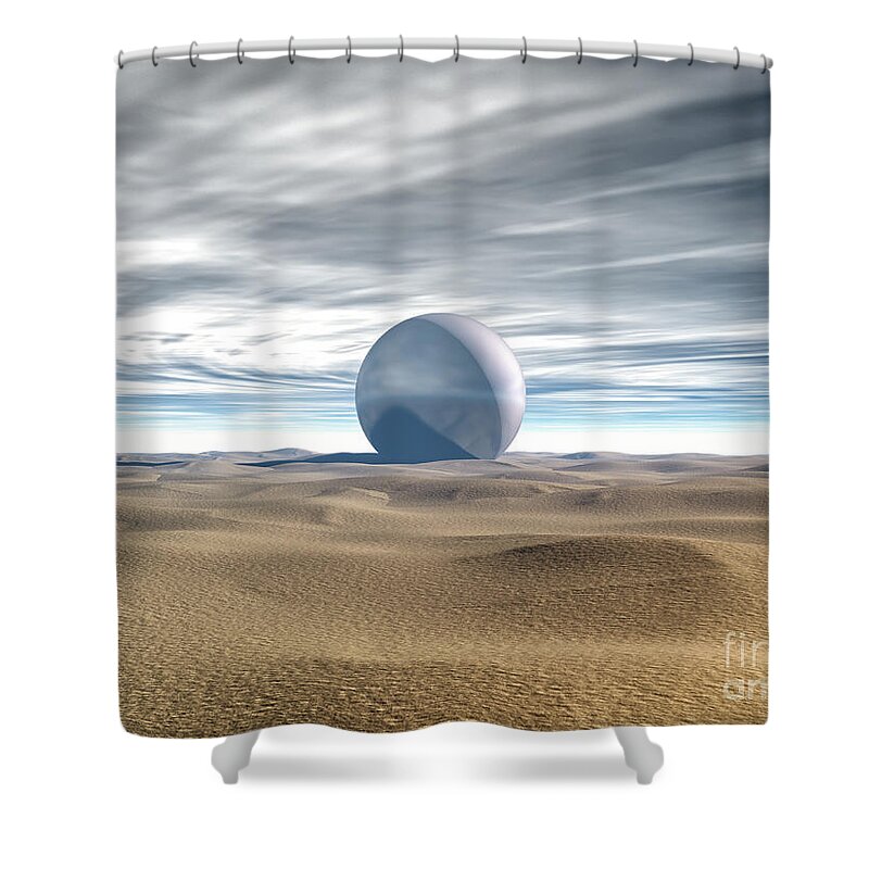 Desert Shower Curtain featuring the digital art Desert Sphere by Phil Perkins