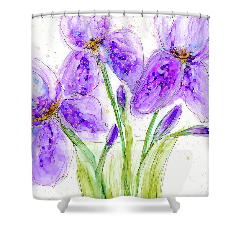 Bright Shower Curtain featuring the painting Devotion by Kimberly Deene Langlois