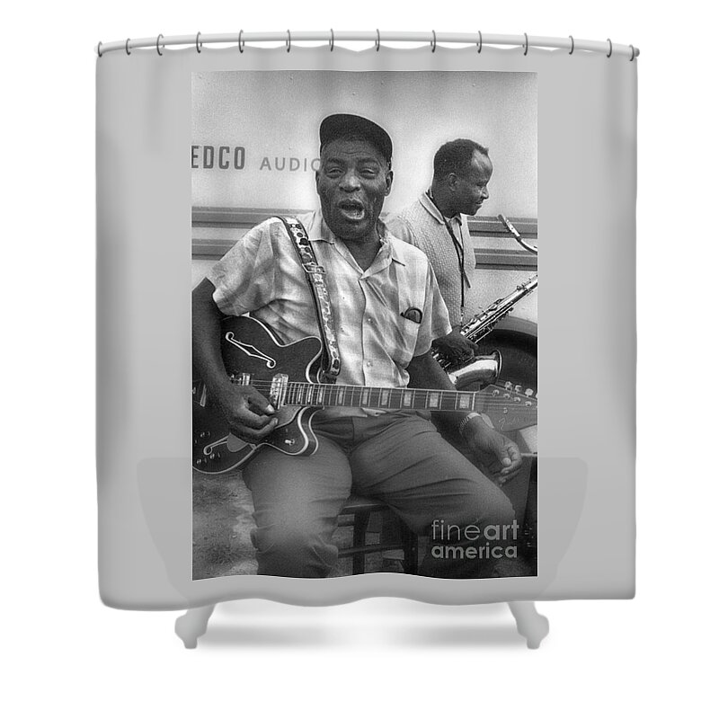 Blues Singer Shower Curtain featuring the photograph Howlin' Wolf by Diane Hocker
