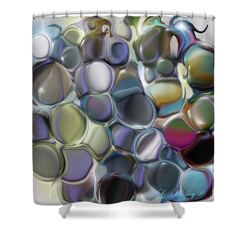 Designs Shower Curtain featuring the digital art Digital design by Loxi Sibley #92 by Loxi Sibley