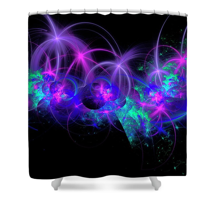 Fractal Shower Curtain featuring the digital art Dimensions #3 by Mary Ann Benoit