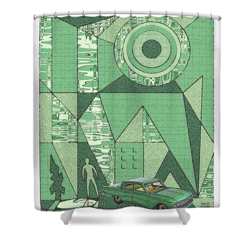 Dinky Toys Shower Curtain featuring the digital art Dinky Toys / Fairlane by David Squibb
