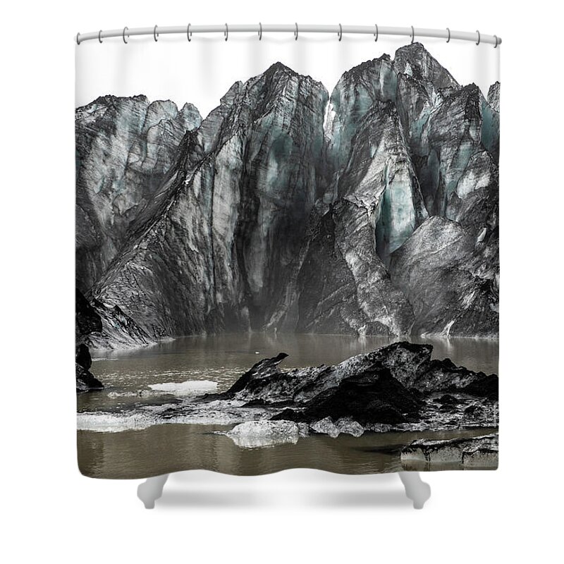 Photography Shower Curtain featuring the photograph Dirty Glacier by Erin Marie Davis