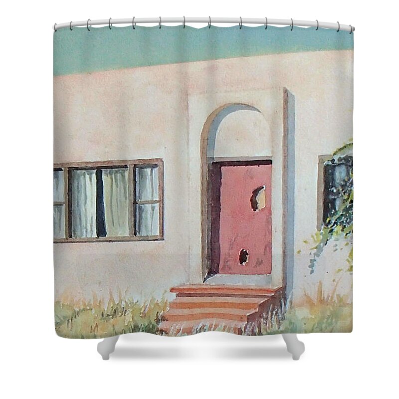 House Shower Curtain featuring the painting Once was a Home by Philip Fleischer