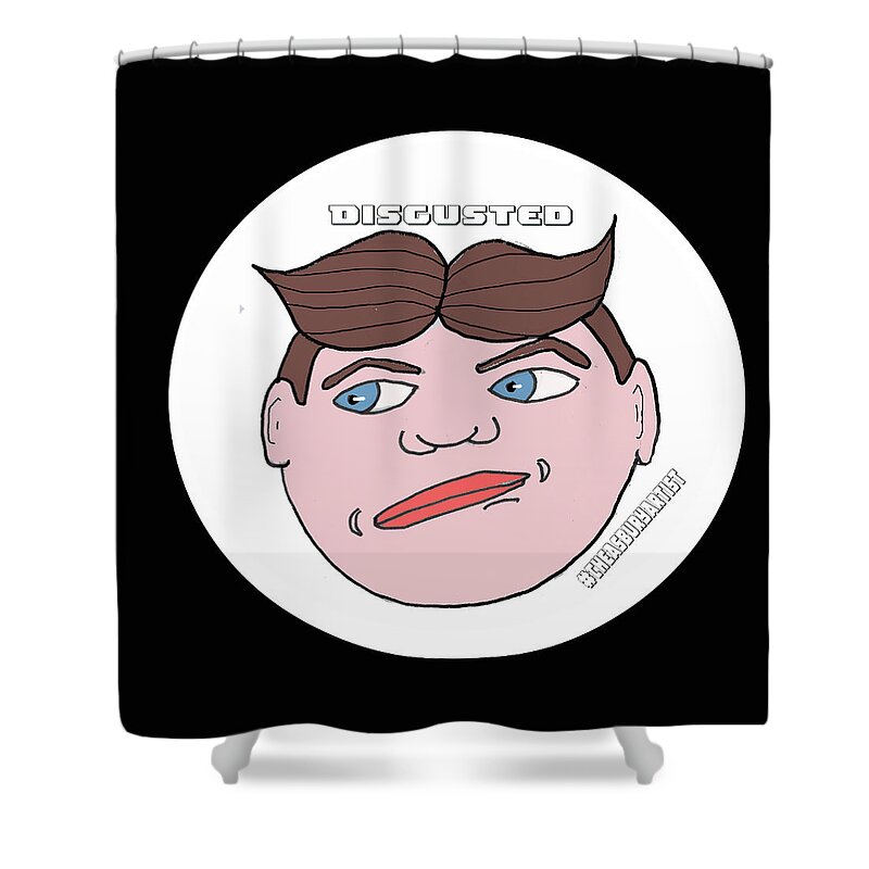 Tillie Shower Curtain featuring the drawing Disgusted by Patricia Arroyo