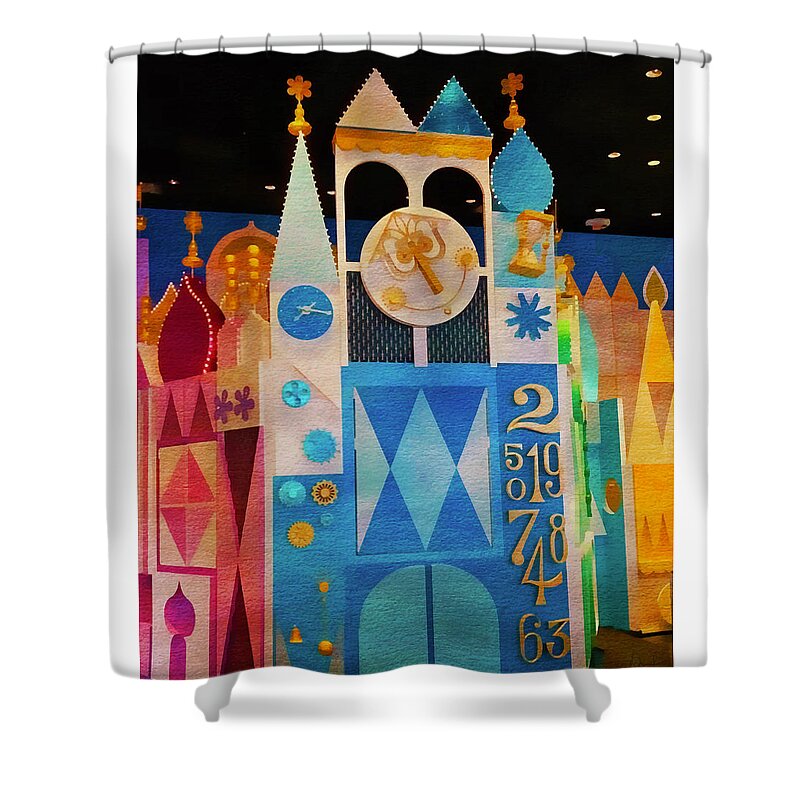 Disney Home Decor - It's a Small World Clock Tower - Walt Disney World Wall  Art Shower Curtain by Buena Vista Gifts - Pixels