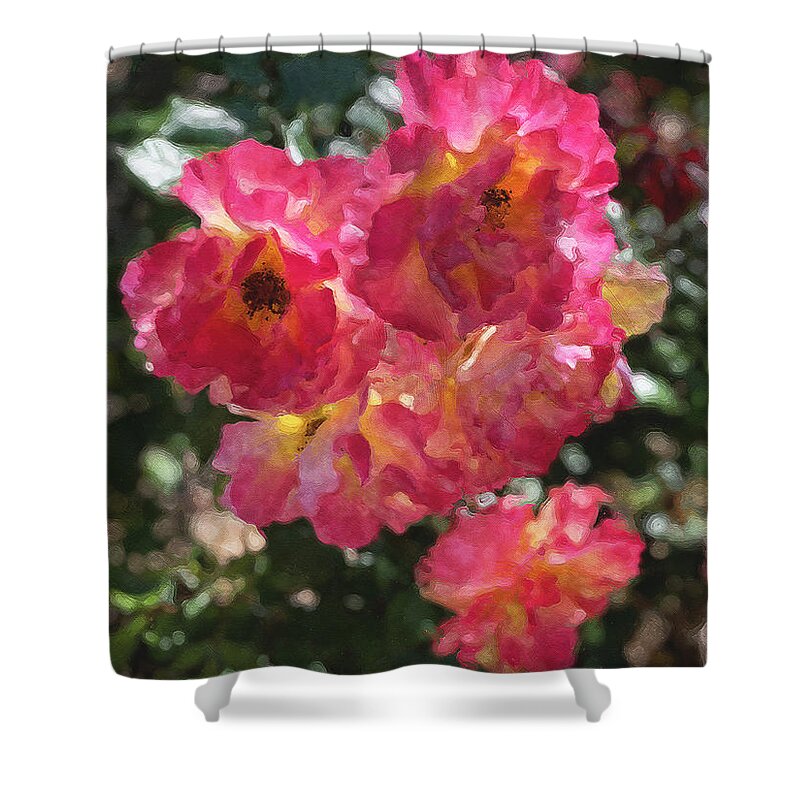 Roses Shower Curtain featuring the photograph Disney Roses Five by Brian Watt