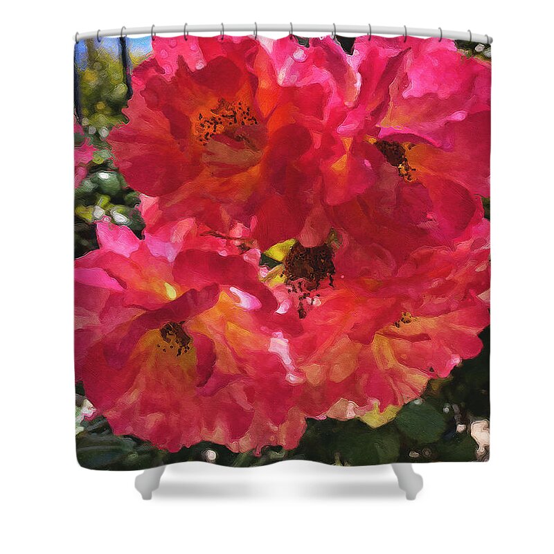 Roses Shower Curtain featuring the photograph Disney Roses One by Brian Watt