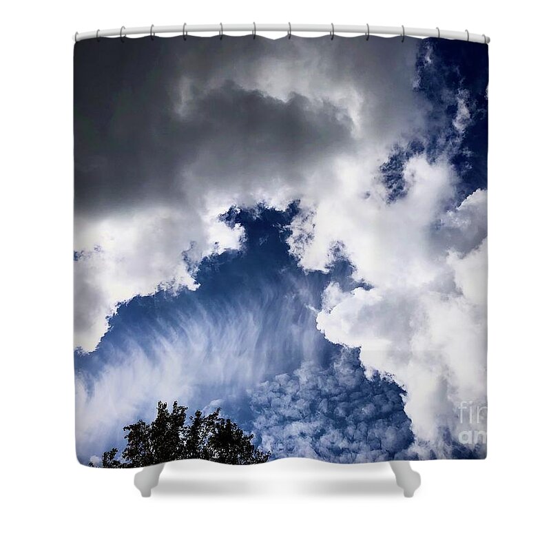 Clouds Shower Curtain featuring the photograph Dispute by J Hale Turner