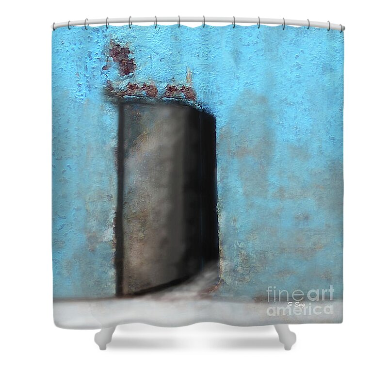 Abstract Shower Curtain featuring the painting Do Come In 300 by Sharon Williams Eng