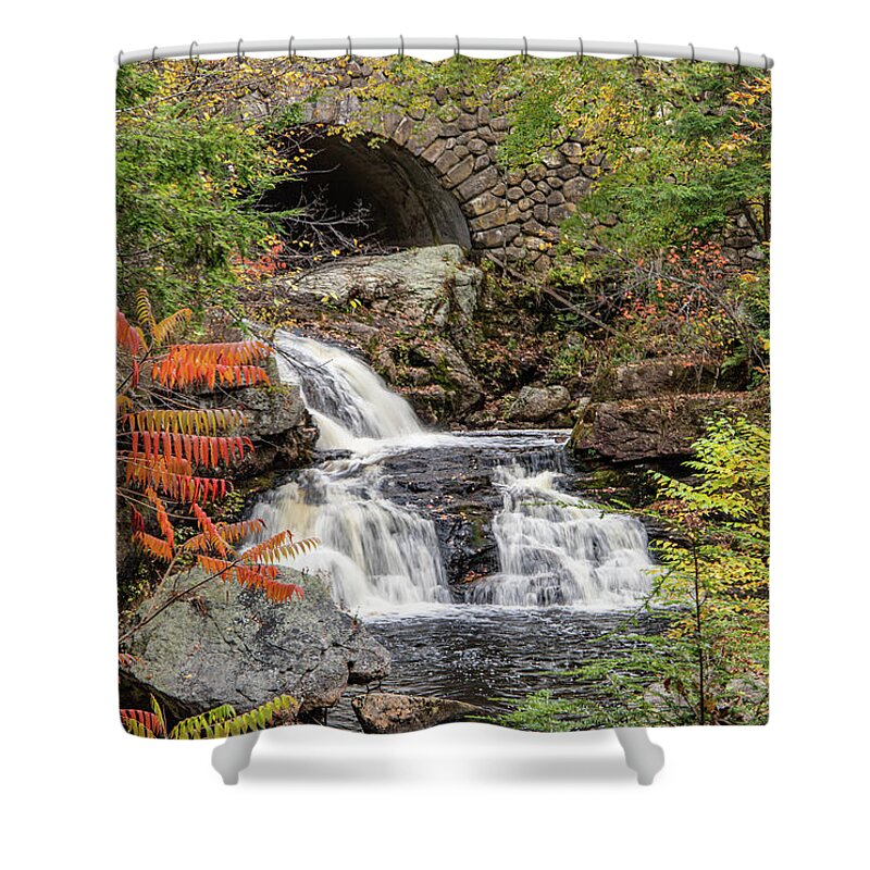 Waterfall Shower Curtain featuring the photograph Doanes Falls Royalston MA 1 Upper Fall by Michael Saunders