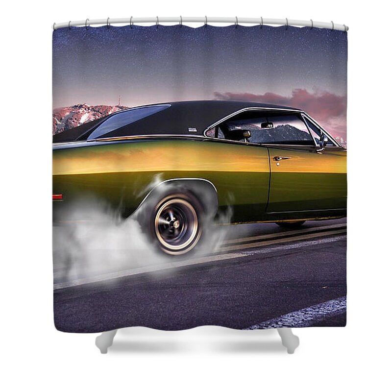 Dodge Shower Curtain featuring the photograph Dodge Charger by Action