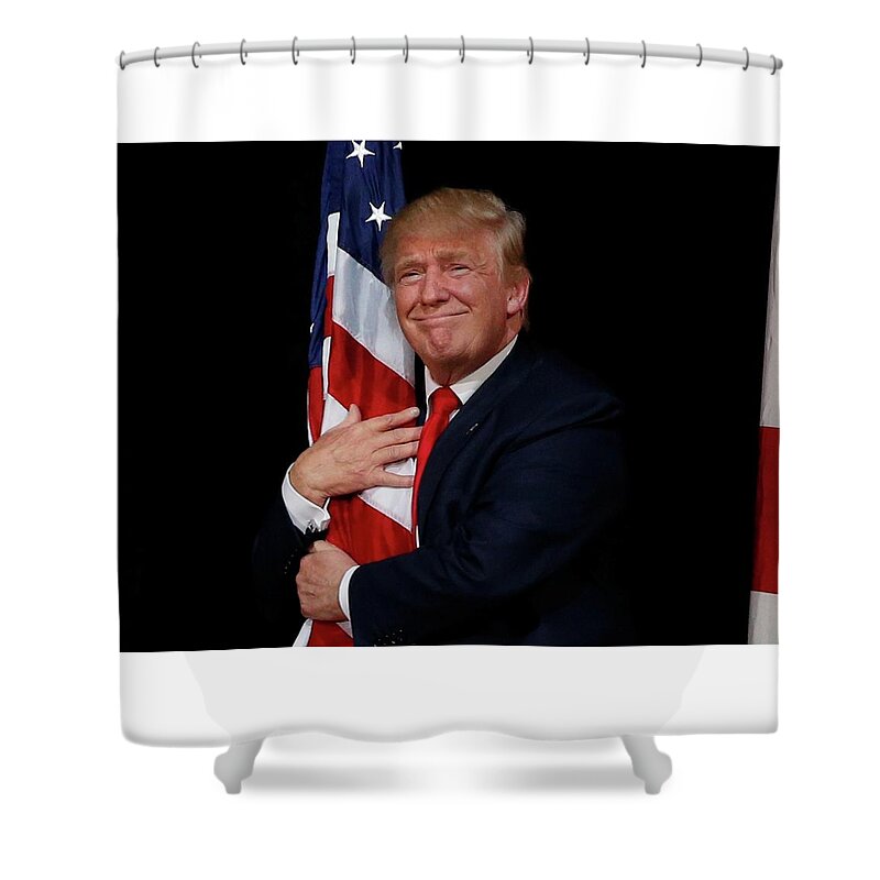 Donald Shower Curtain featuring the photograph Donald J.Trump by Action