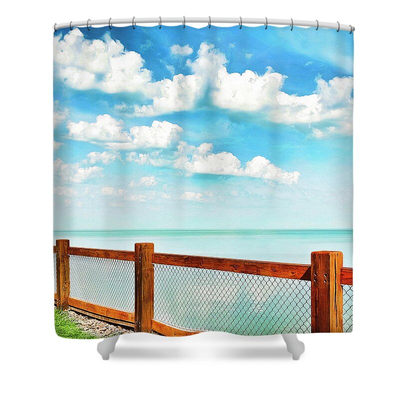 Geneva State Park Shower Curtain featuring the photograph Don't Fence Me In by Susan Hope Finley