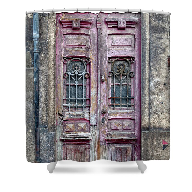Door Shower Curtain featuring the photograph Door 52 of Porto by David Letts