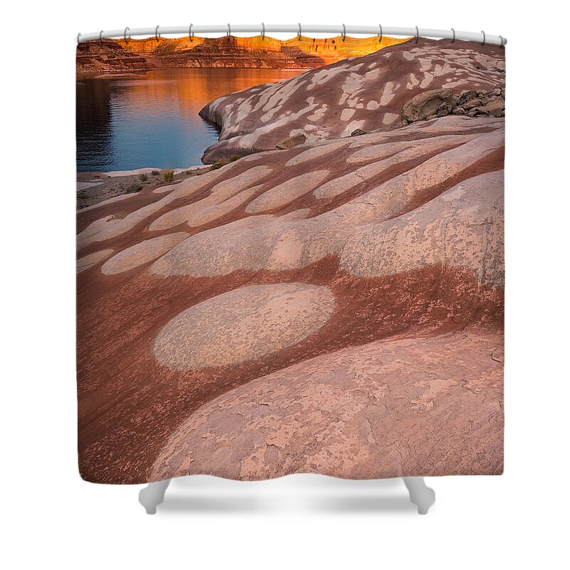 Bradley Cove Shower Curtain featuring the photograph Dots by Peter Boehringer