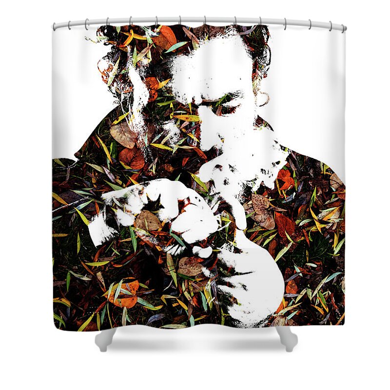Exposure Shower Curtain featuring the photograph Double Man by Stelios Kleanthous