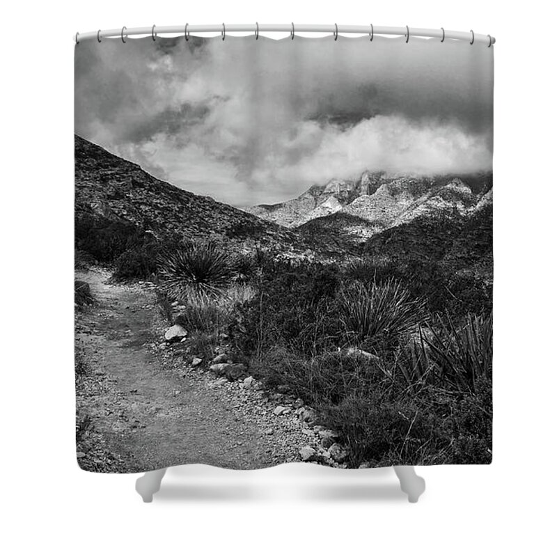Texas Shower Curtain featuring the photograph Down Into the Canyon by George Taylor