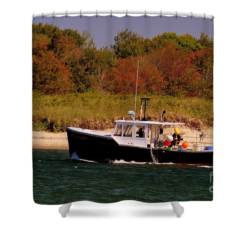 Lobster Shower Curtain featuring the photograph Down n Dirty Coming Home by Lennie Malvone