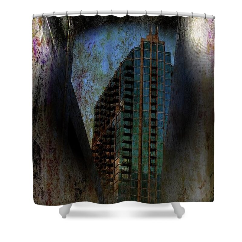  Shower Curtain featuring the photograph Downtown by Stoney Lawrentz