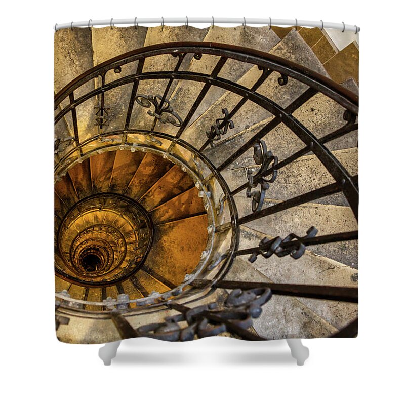 Abstract Shower Curtain featuring the photograph Downward Spiral by Rick Deacon