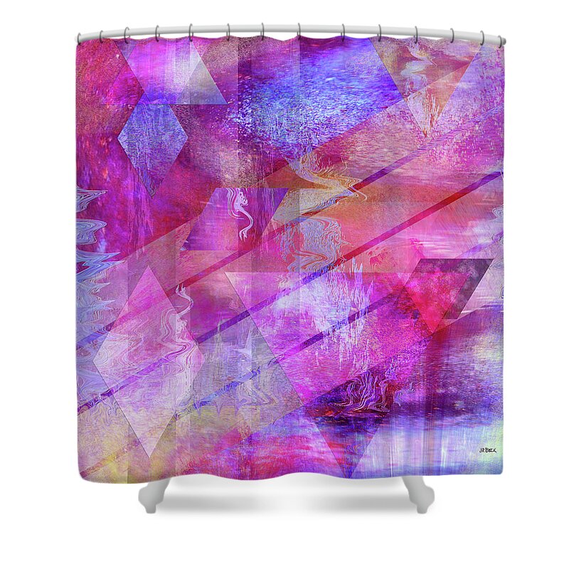 Dragon Shower Curtain featuring the digital art Dragon's Kiss - Square Version by Studio B Prints