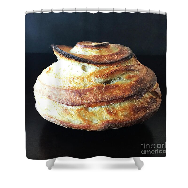  Shower Curtain featuring the photograph Dramatic Spiral Sourdough Quartet 7 by Amy E Fraser