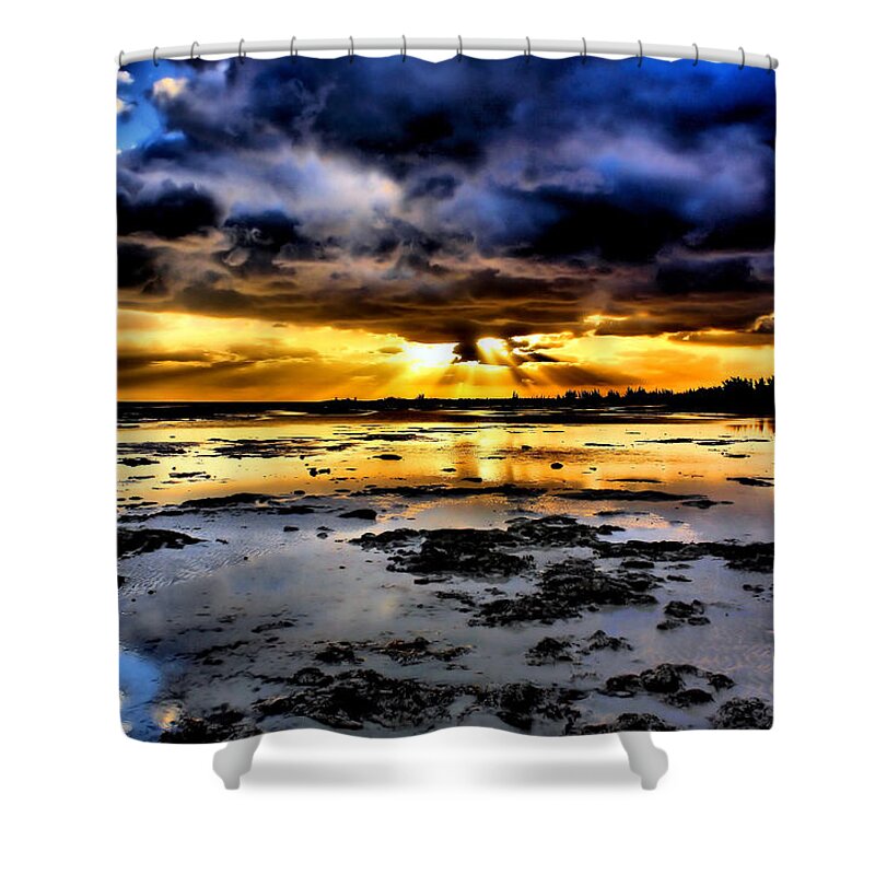 Sunset Shower Curtain featuring the photograph Dramatic Sunset by Montez Kerr