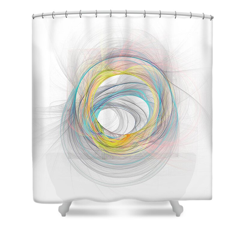 Rick Drent Shower Curtain featuring the digital art Drawn In by Rick Drent