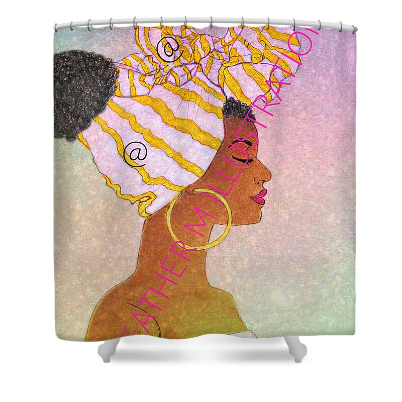 Woman Shower Curtain featuring the mixed media Dream 3 by Heather M Photography and Illustrations