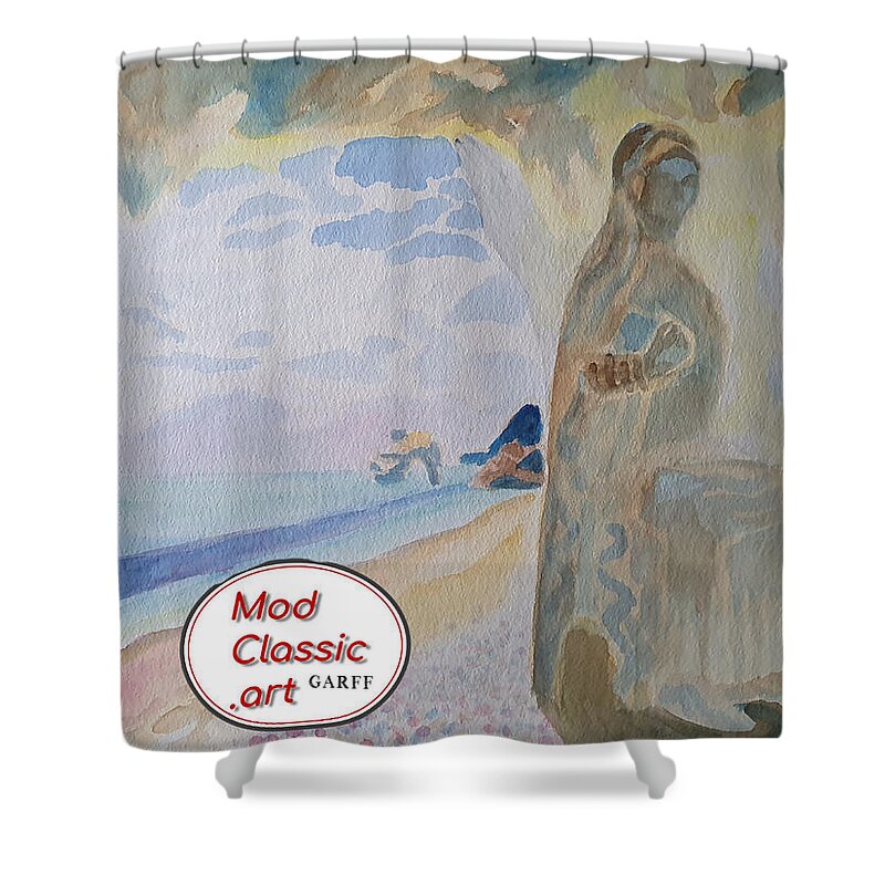 Fine Art Investments Shower Curtain featuring the painting Dream Cave ModClassic Art by Enrico Garff