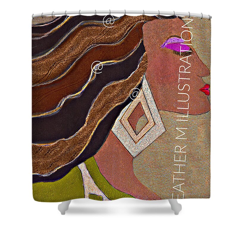 Dream Shower Curtain featuring the mixed media Dream by Heather M Illustrations and Photography
