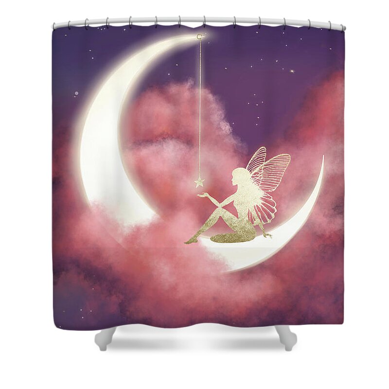 Fairy Shower Curtain featuring the painting Dreamer by Rachel Emmett