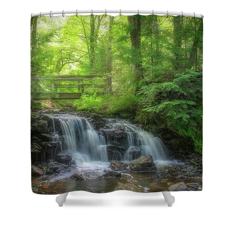 Waterfall Shower Curtain featuring the photograph Dreaming at the Waterfall by Robert Carter