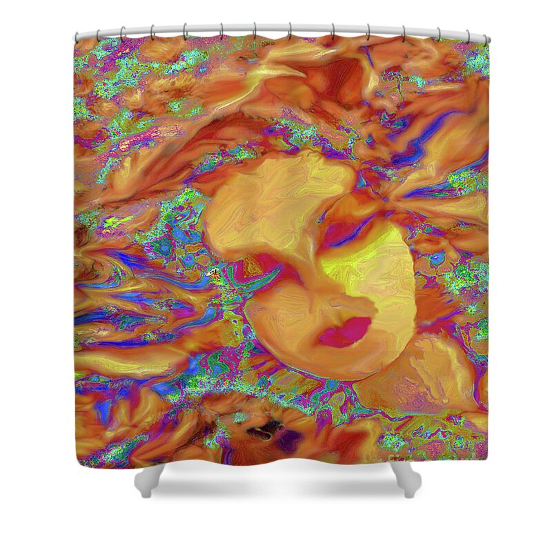 Dreaming Shower Curtain featuring the painting Dreaming by Bonnie Marie