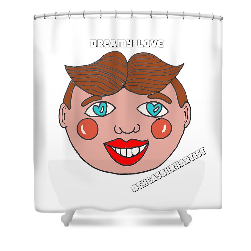 Asbury Park Shower Curtain featuring the drawing Dreamy Love by Patricia Arroyo