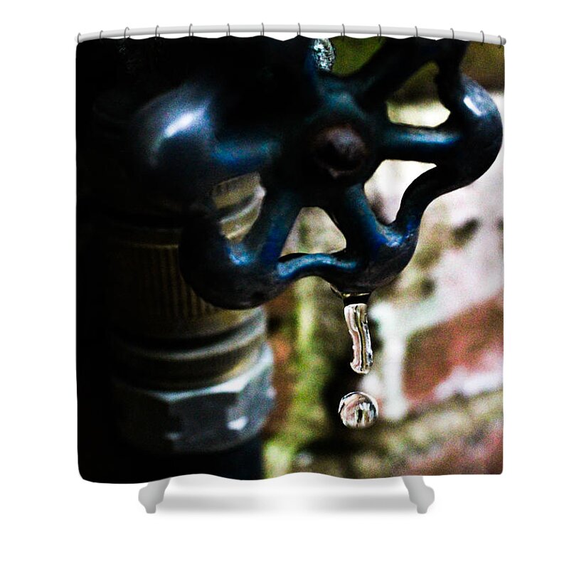 Drip Shower Curtain featuring the photograph Dripping Faucet by W Craig Photography