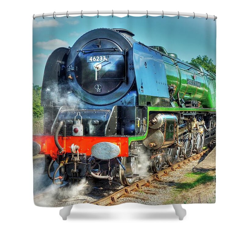 Steam Shower Curtain featuring the photograph Duchess at Butterley Station by David Birchall