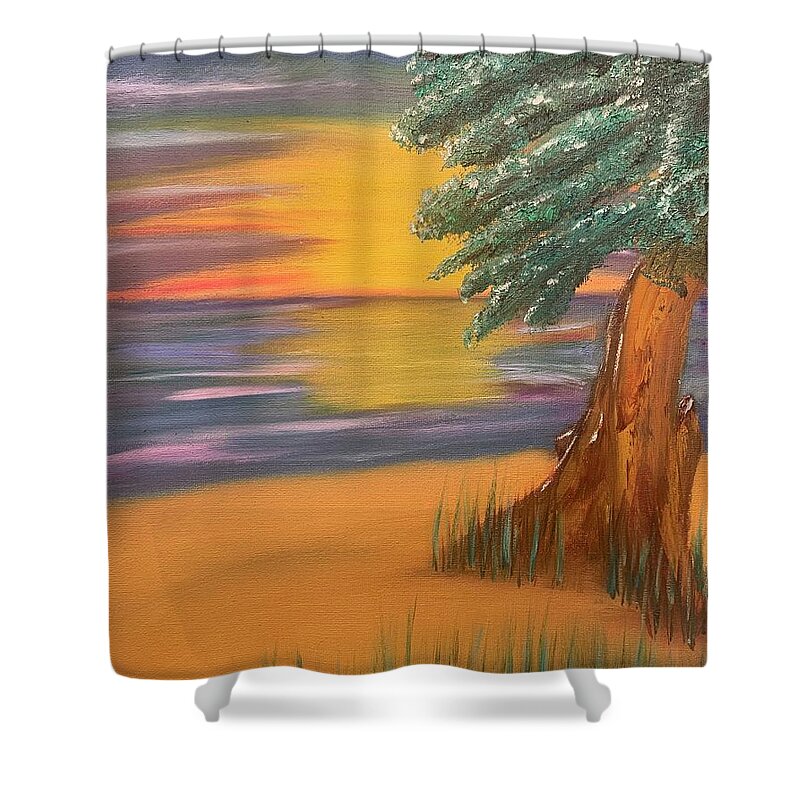 Oil Shower Curtain featuring the painting Dune Dreaming by Lisa White