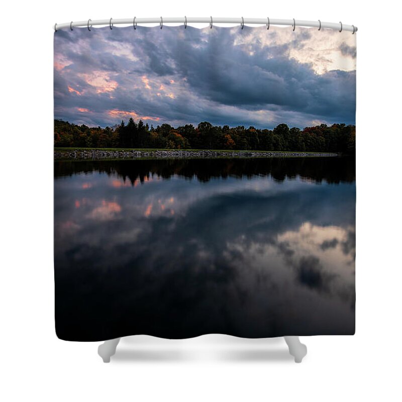 Dusk Shower Curtain featuring the photograph Dusk at Summit Lake by Jaki Miller