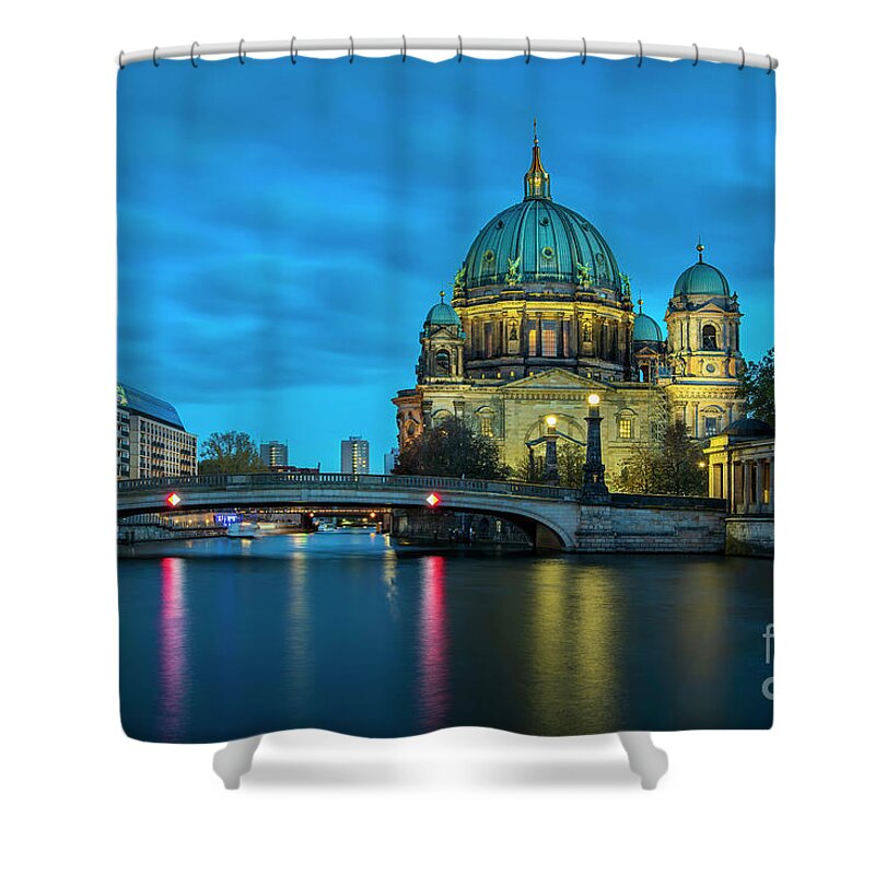 Berlin Shower Curtain featuring the photograph Dusk in Berlin by Hernan Bua