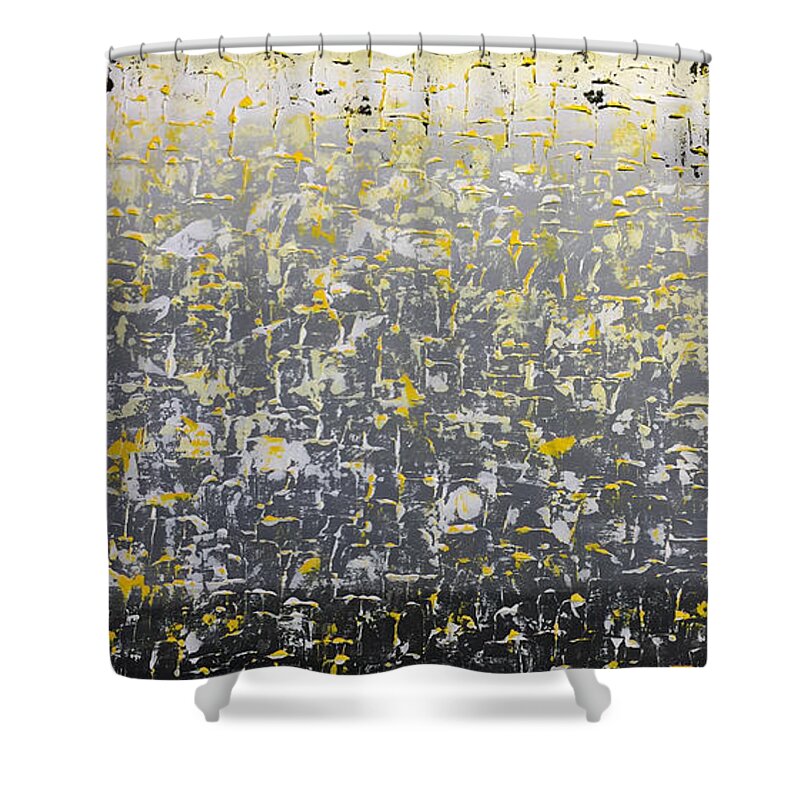 Sunny Shower Curtain featuring the painting Dusk by Linda Bailey