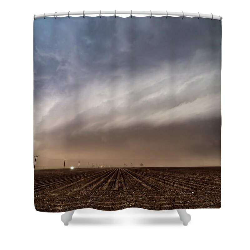 Supercell Shower Curtain featuring the photograph Dusty Supercell Storm by Wesley Aston
