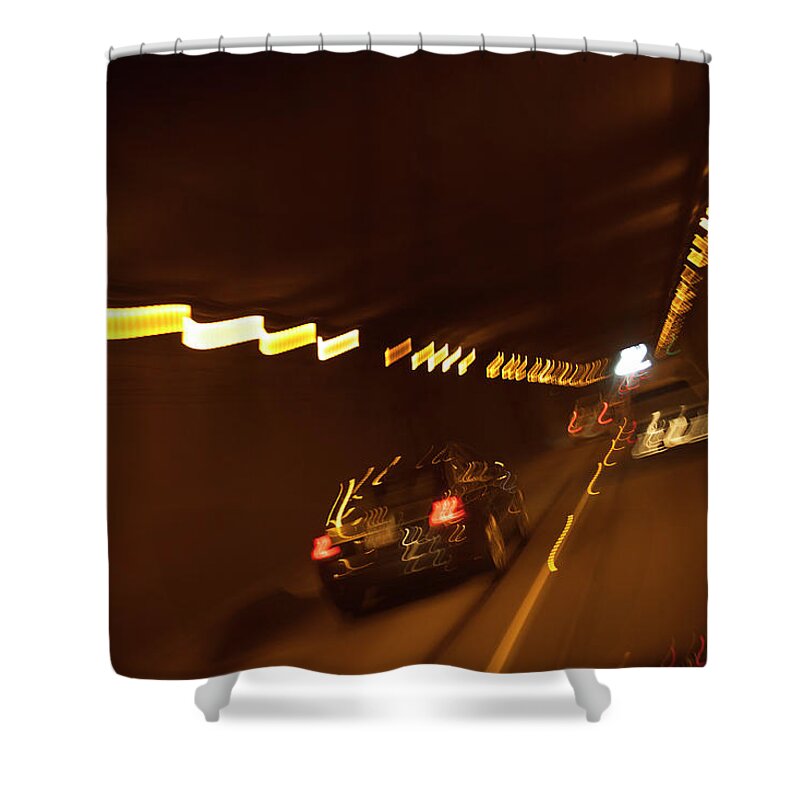 Tunnel Shower Curtain featuring the photograph dv8 Massey by Jim Whitley