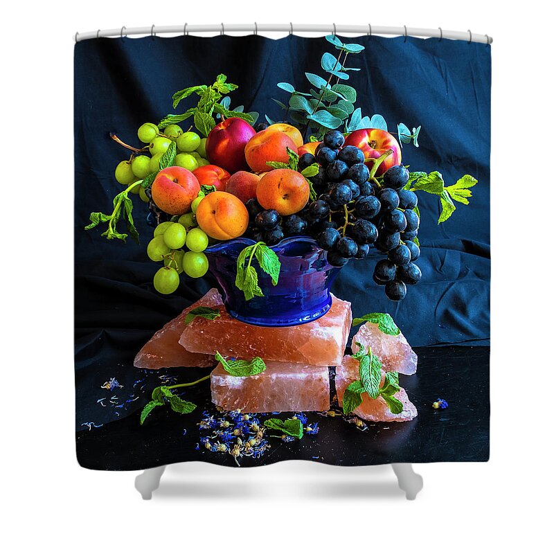 Early Summer In A Bowl Shower Curtain featuring the photograph Early Summer in a Bowl by Sarah Phillips